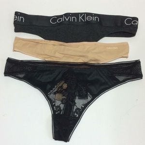 (3) New! Calvin Klein Thong Size Medium